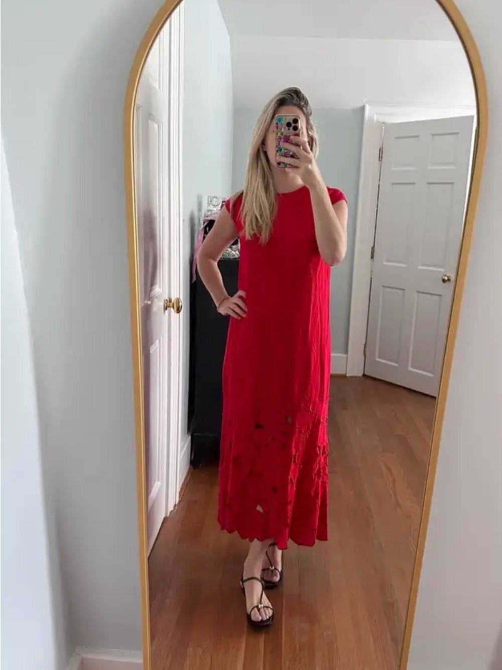 SACHIN & BABI Sabette Maxi Dress size 0 cherry cutout shirt dress. - Picture 11 of 17